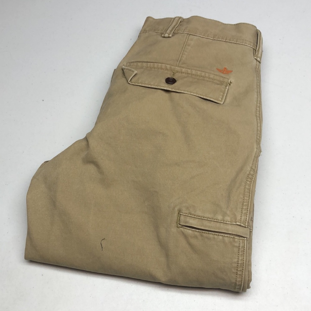 MENS DOCKERS TAN ZIP POCKET KHAKIS  30x32 ⭐️
